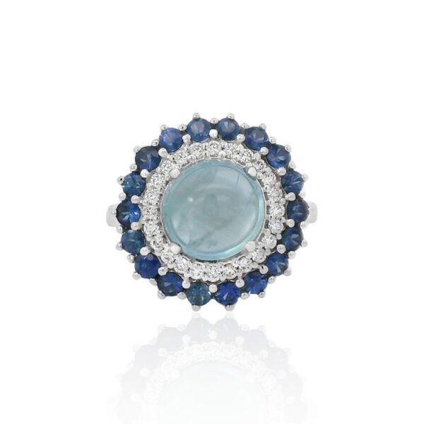 Aquamarine & Sapphire Ring - Image 2