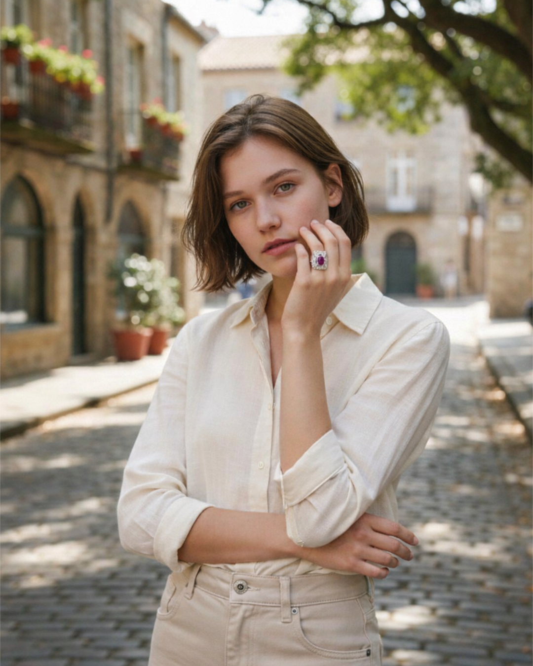 Ruby Halo Ring - Image 2