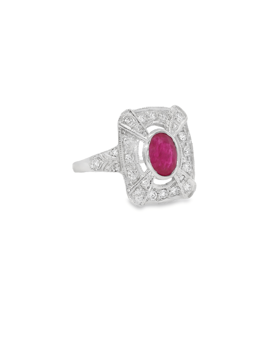 Ruby Halo Ring - Image 4