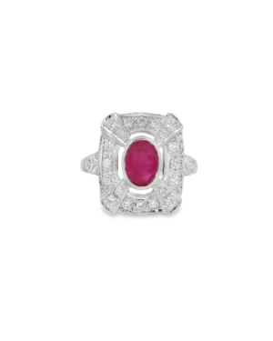 Ruby Halo Ring