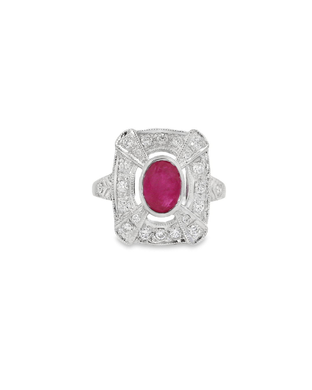 Ruby Halo Ring