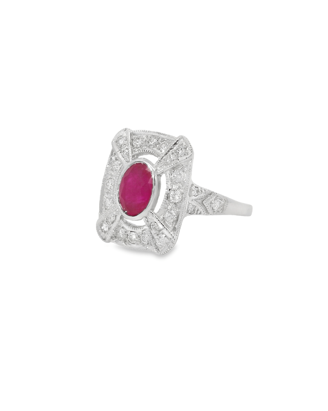 Ruby Halo Ring - Image 3