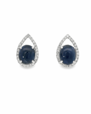 Sapphire Halo Earrings