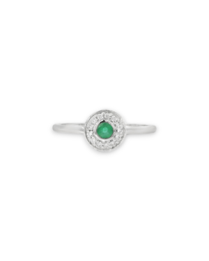 Emerald Halo Ring
