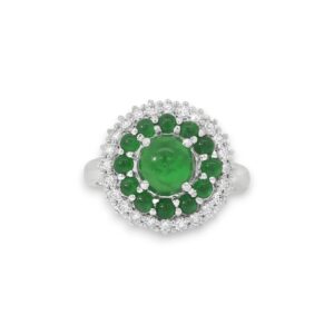 jade double halo ring