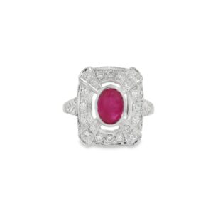 ruby halo ring