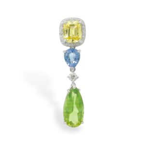 three stone cascade pendant